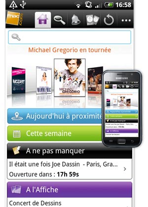 Application sur Android